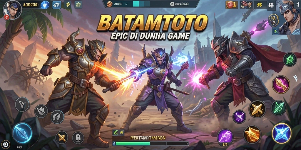 Tangkapan layar dari gameplay pertarungan yang mengasyikkan di BATAMTOTO.