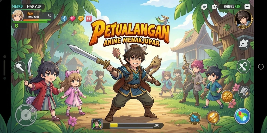 Tangkapan layar dari gameplay <strong>HARAPJP</strong> yang menampilkan aksi seru dan karakter.