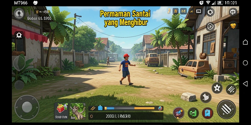 Tangkapan layar dari gameplay santai MT966 yang penuh warna.