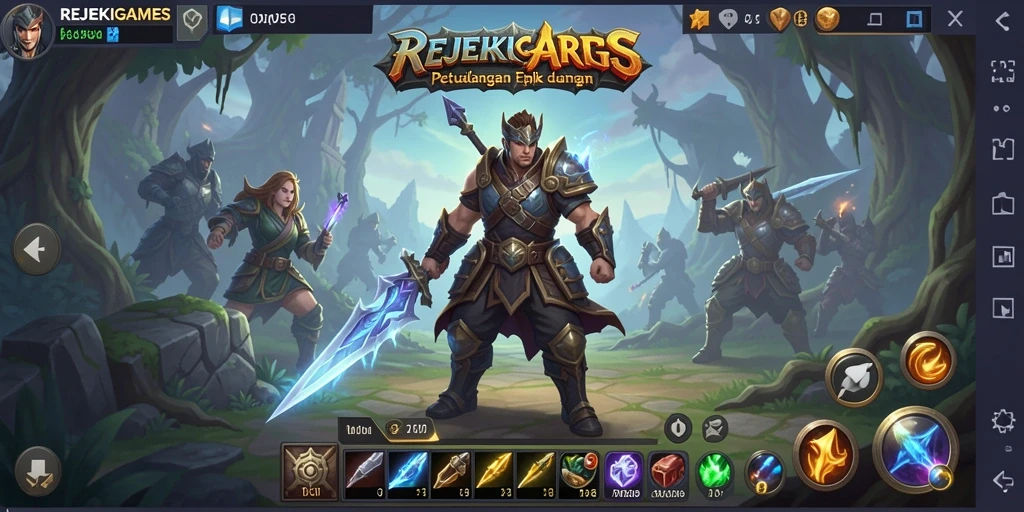 Tampilan menarik dari gameplay ARPG yang seru di REJEKIGAMES.