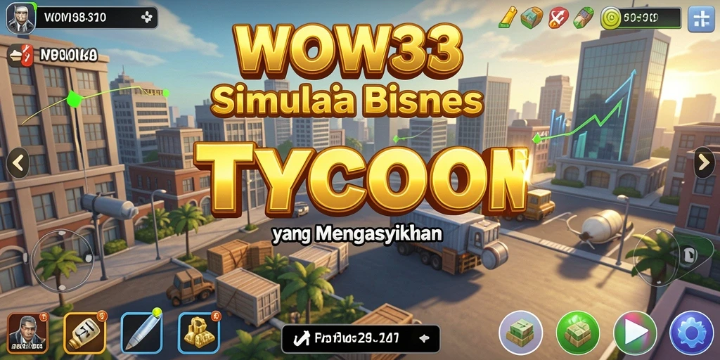 Screenshot gameplay WOW33 yang menunjukkan strategi bisnis yang mendebarkan.